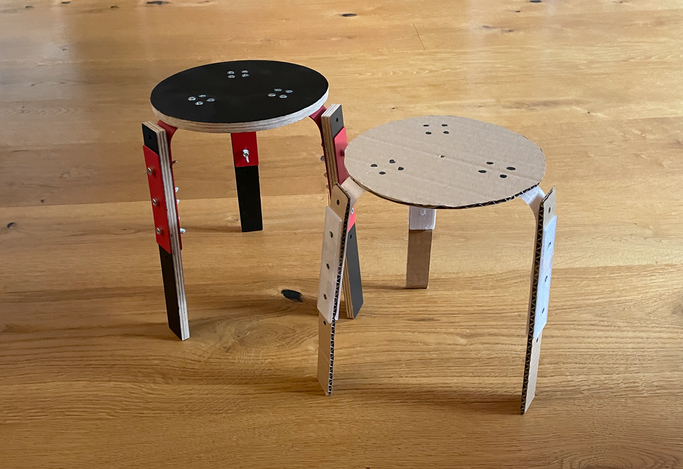 Schienbein, Ready Made stool, Miniature Model & Mockup