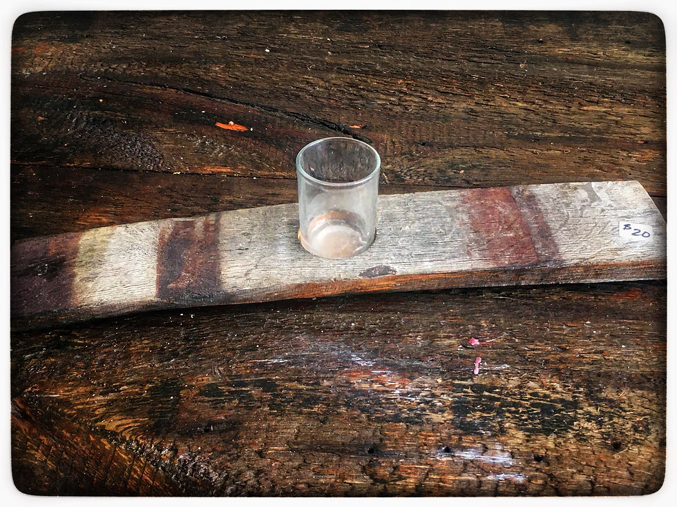 Thumbnail: Barrel Stave Tealight holders-table