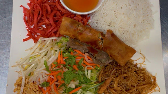 V7. Vermicelli with Eggrolls, Vegetarian Meat, & Tofu