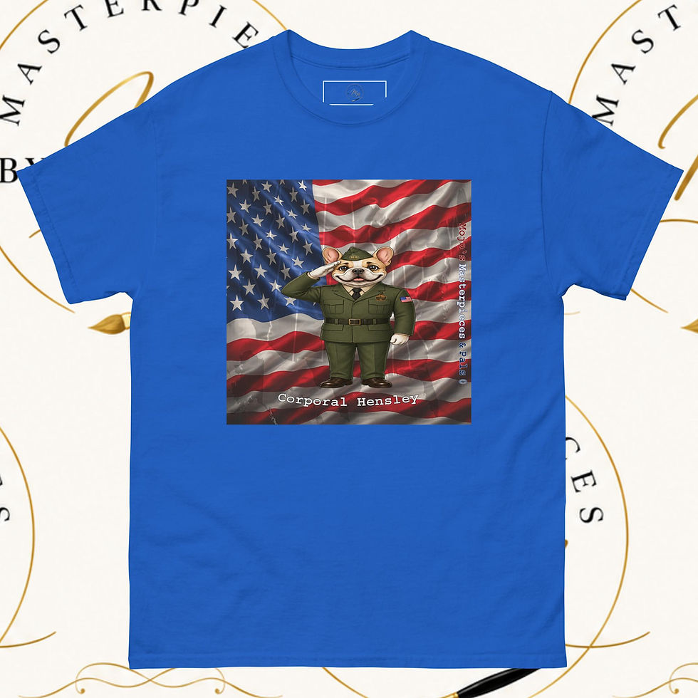 Thumbnail: French Bulldog Corporal Hensley Unisex Tee