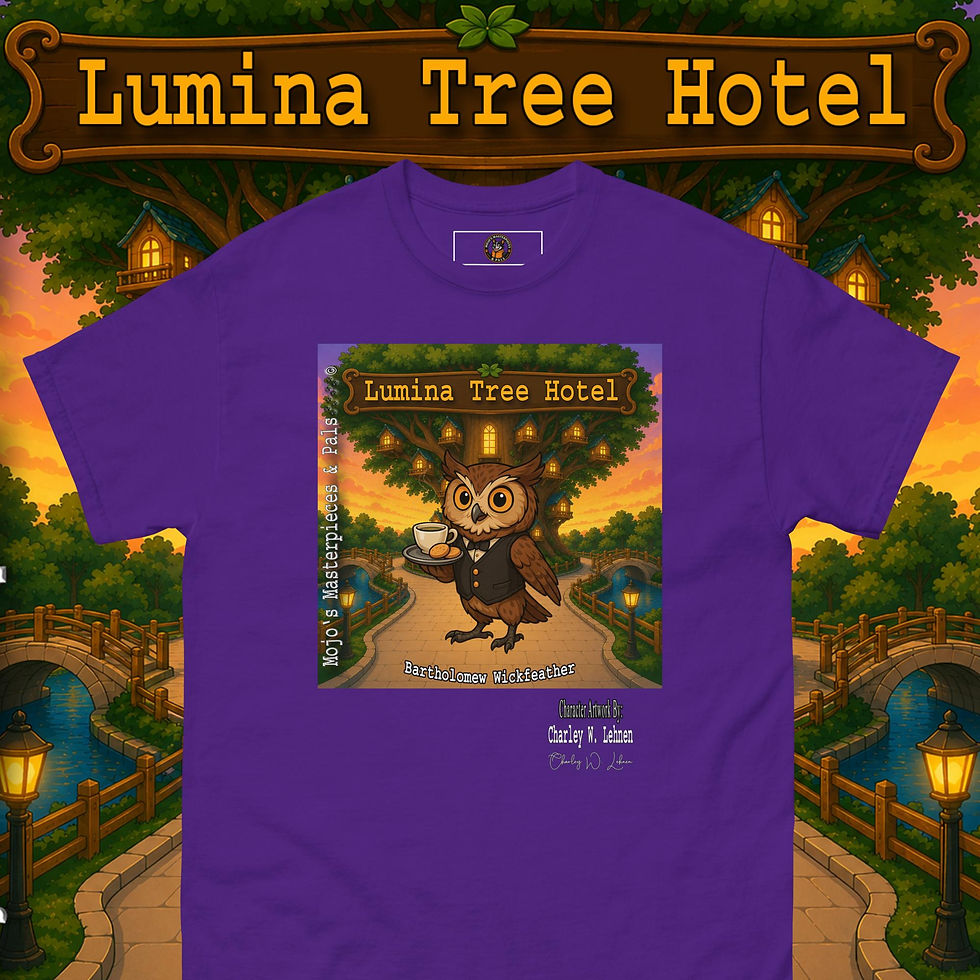 Thumbnail: Bartholomew Wickfeather M M & Pals Adult Unisex classic tee By Charley W. Lehnen