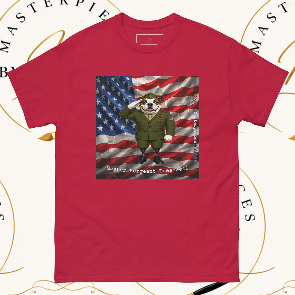 Thumbnail: English Bulldog Master Sergeant Treadwell Unisex Tee
