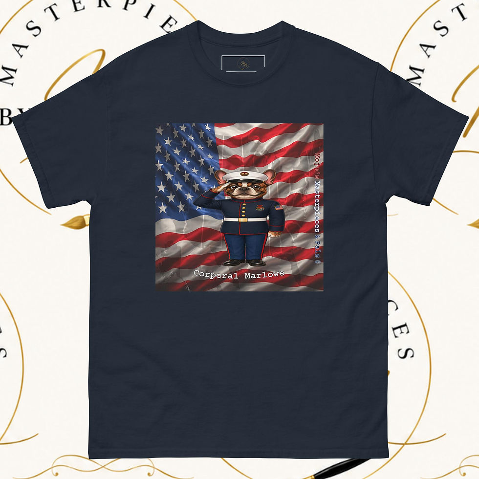 Thumbnail: French Bulldog Corporal Marlowe Unisex Tee