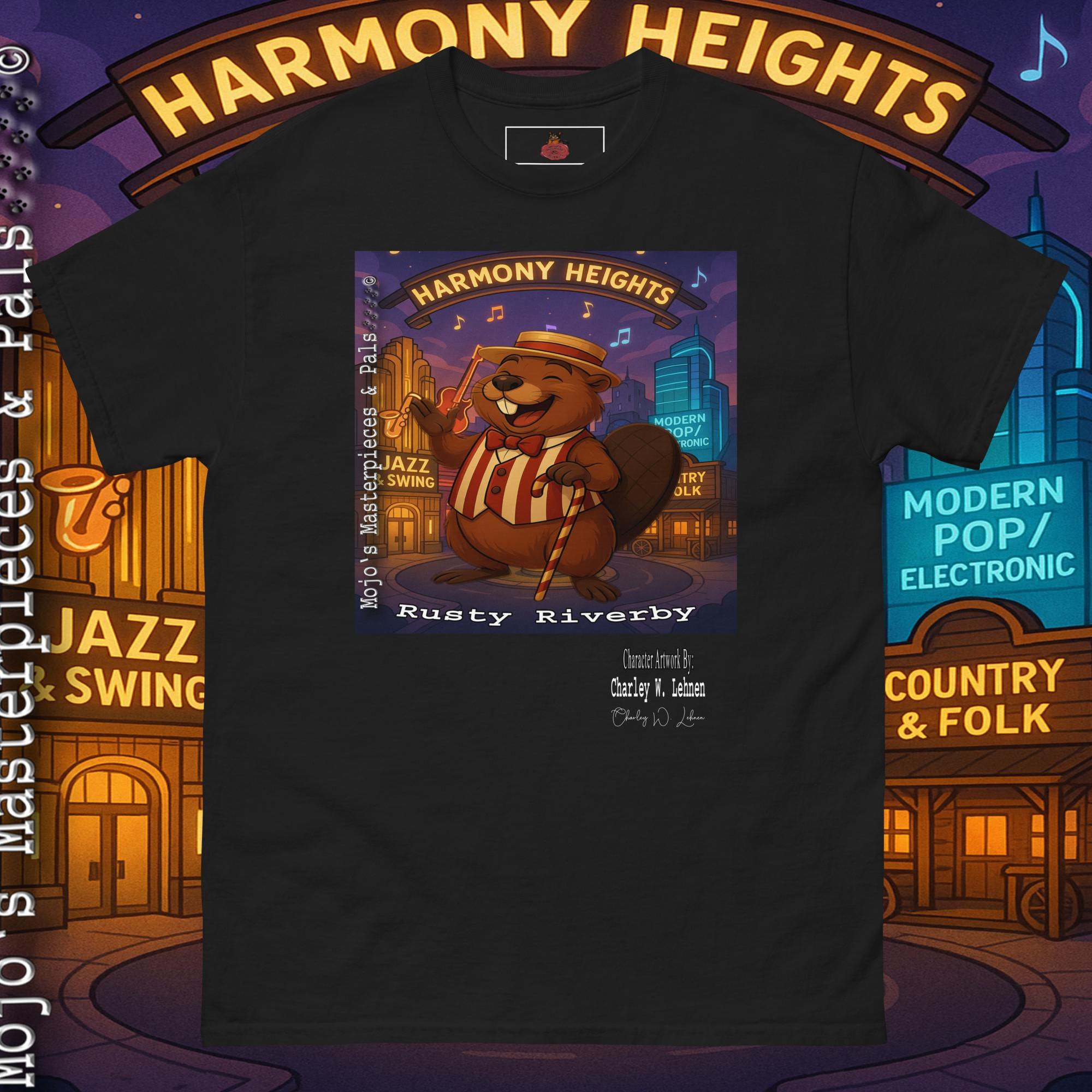 M M & Pals Adult Unisex classic tee Rusty Riverby