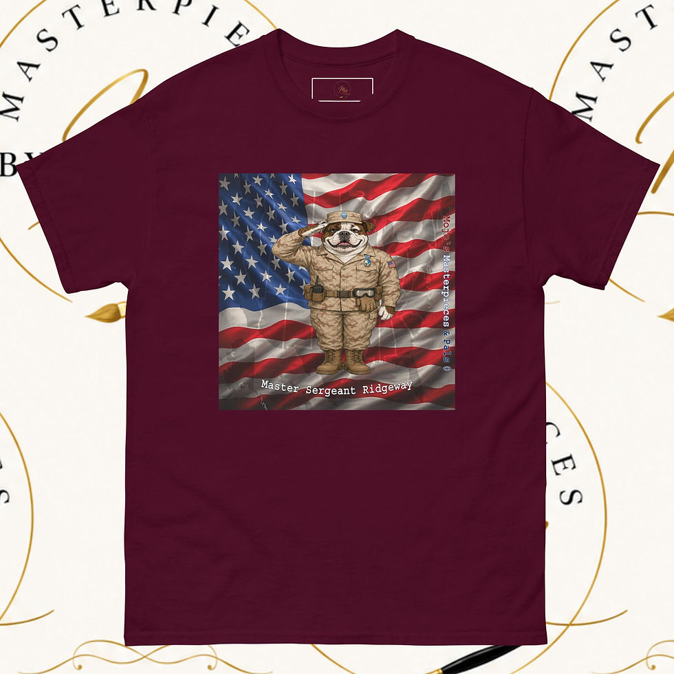 Thumbnail: Victorian Bulldog Master Sergeant Ridgeway Unisex Tee