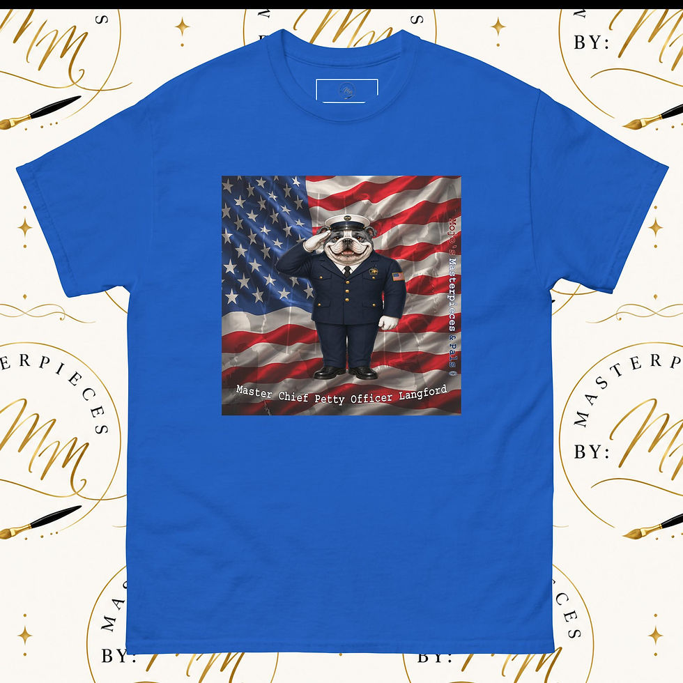 Thumbnail: English Bulldog Master Chief Petty Officer Langford Unisex Tee