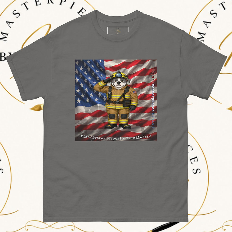 Thumbnail: American Bulldog Captain Brindleford Unisex Tee