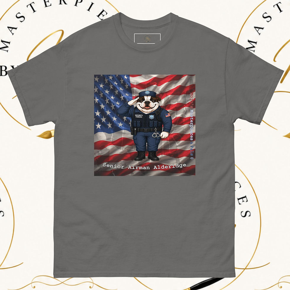 Thumbnail: English Bulldog Senior Airman Alderidge Unisex Tee