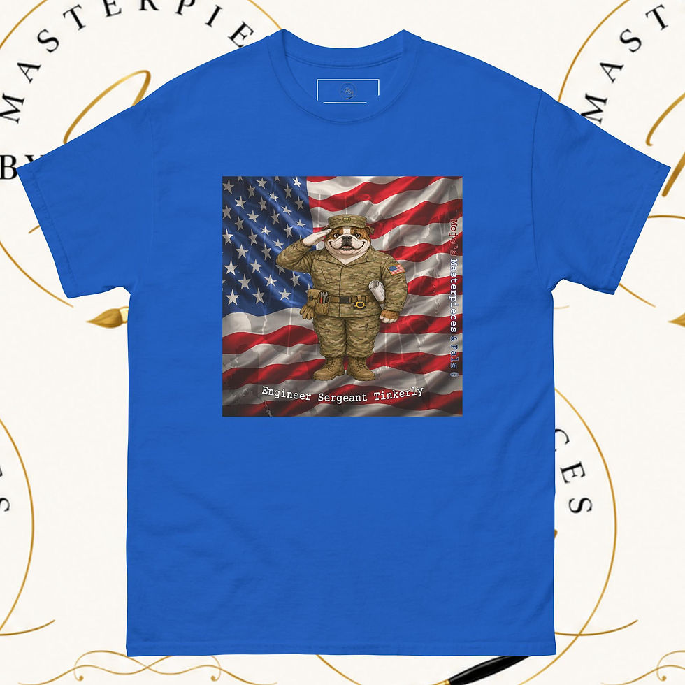 Thumbnail: Victorian Bulldog Engineer Sergeant Tinkerly Unisex Tee