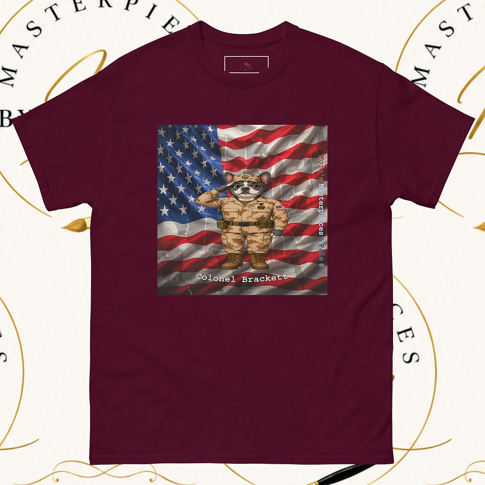 Thumbnail: French Bulldog Colonel Brackett Unisex Tee
