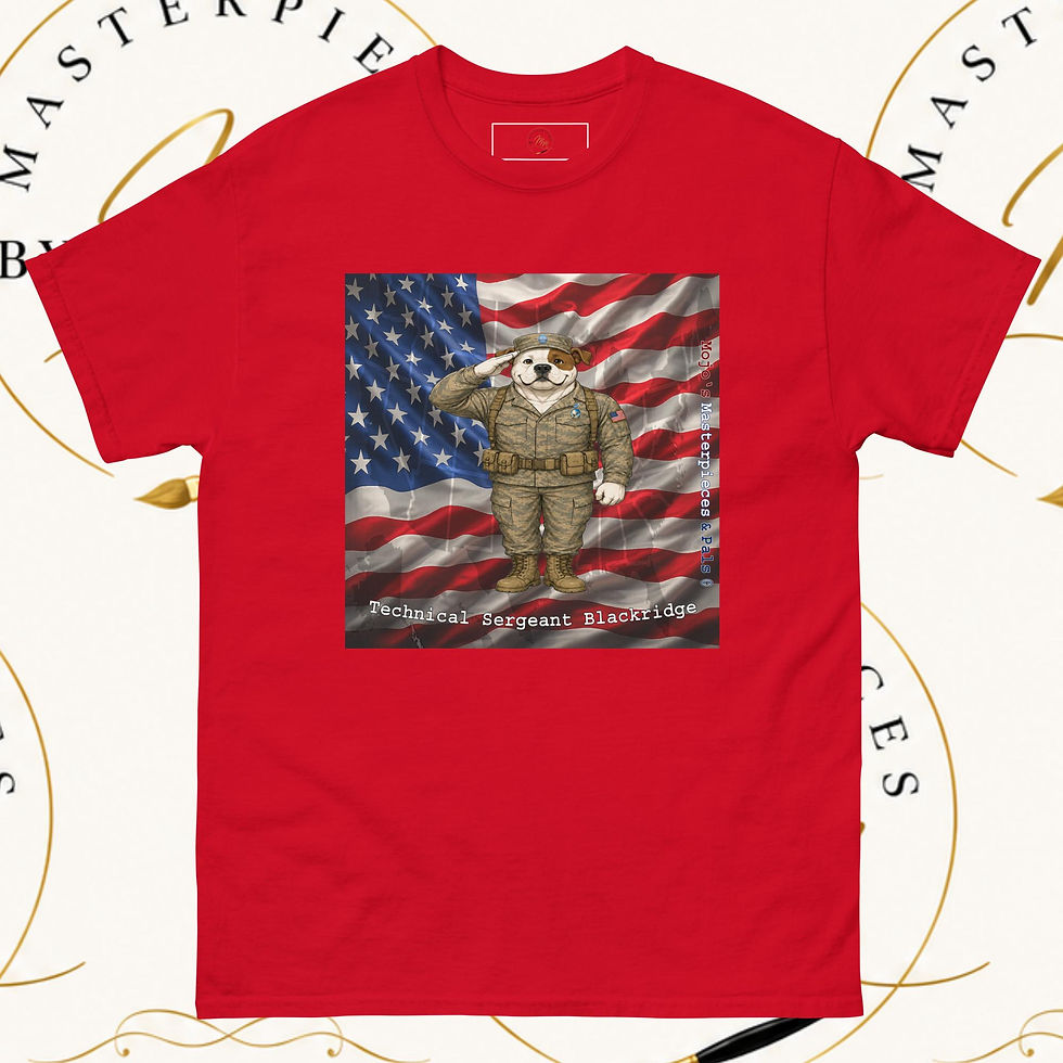 Thumbnail: American Bulldog Sergeant Blackridge. Unisex Tee