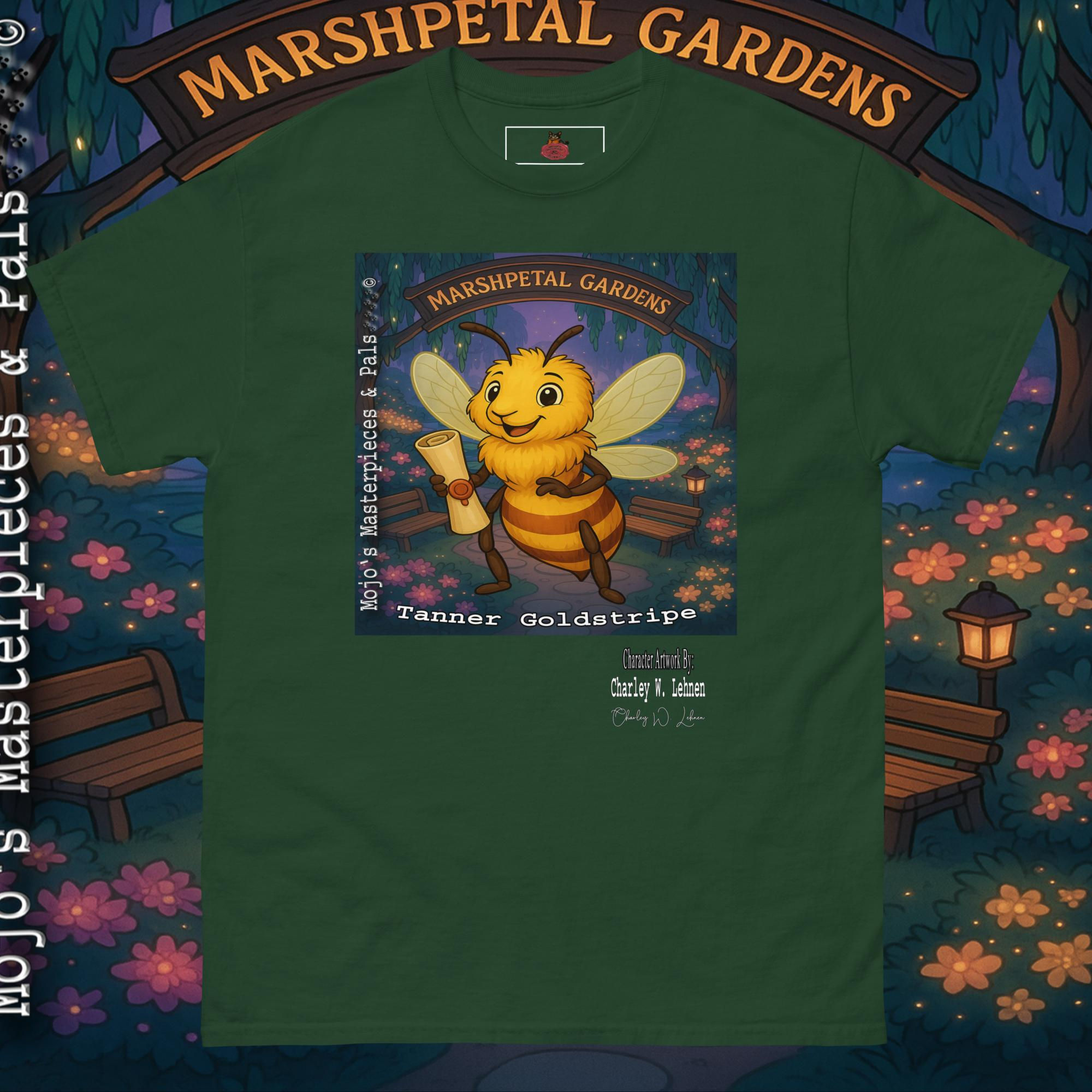 M M & Pals Adult Unisex classic tee Tanner Goldstripe