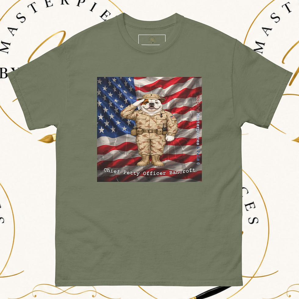 Thumbnail: English Bulldog Chief Petty Officer Bancroft Unisex Tee