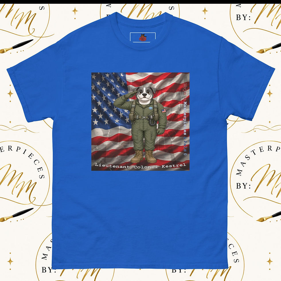 Thumbnail: Lieutenant Colonel Kestrel Chairty Unisex Classic Tee From Masterpieces By MM