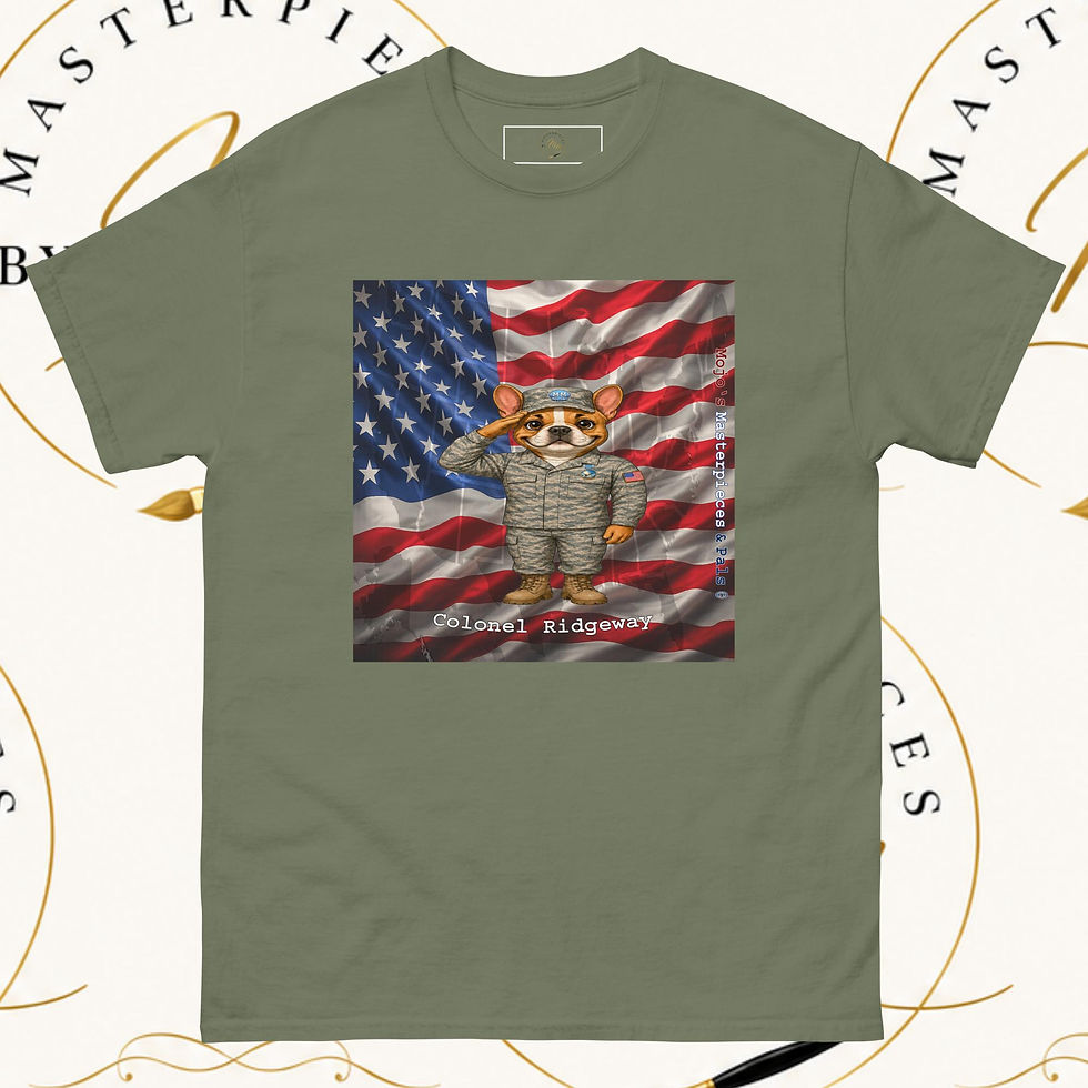 Thumbnail: French Bulldog Senior Airman Talmadge Unisex Tee