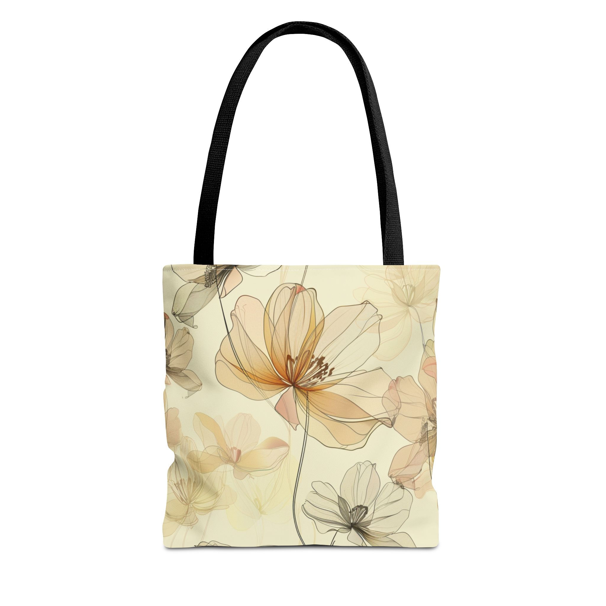 Floral Tote Bag — Soft Watercolor Poppy Print