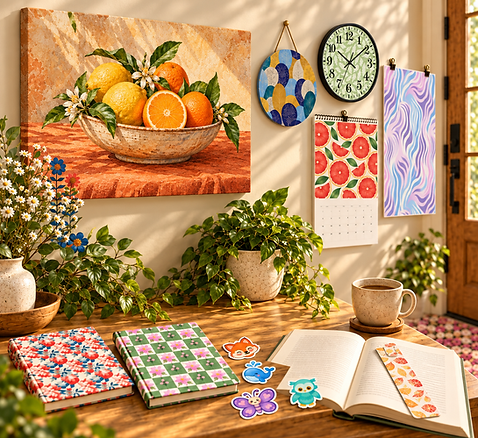Warm workspace with citrus canvas.png