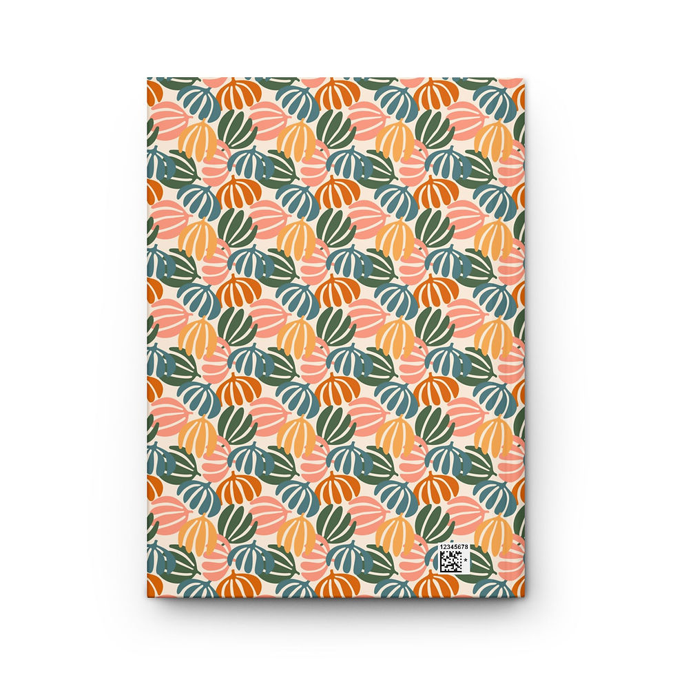 Thumbnail: Honeycomb Pattern Hardcover Journal — Yellow Hexagon Floral & Glitter Design