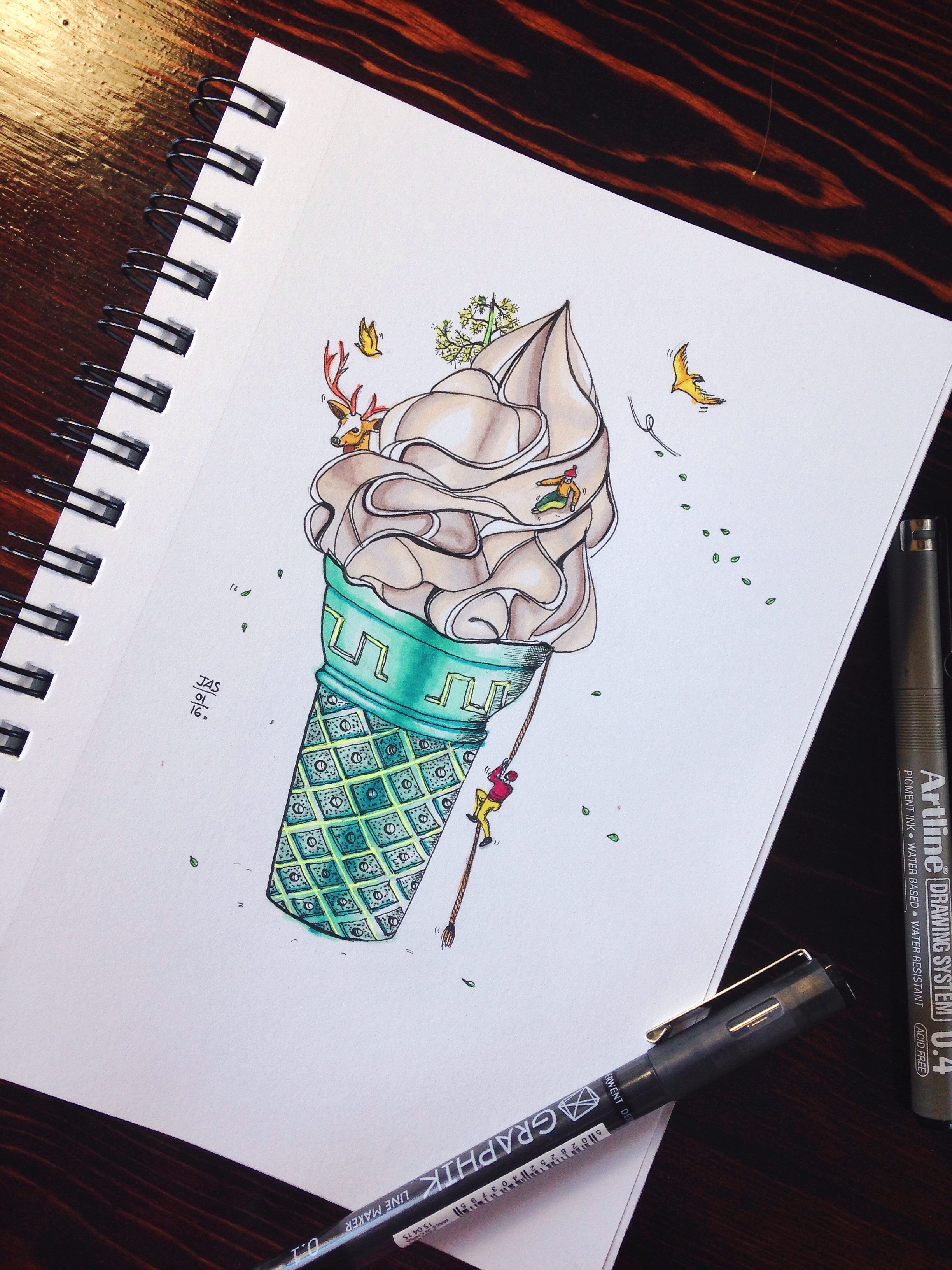 Ice-cream Sledding