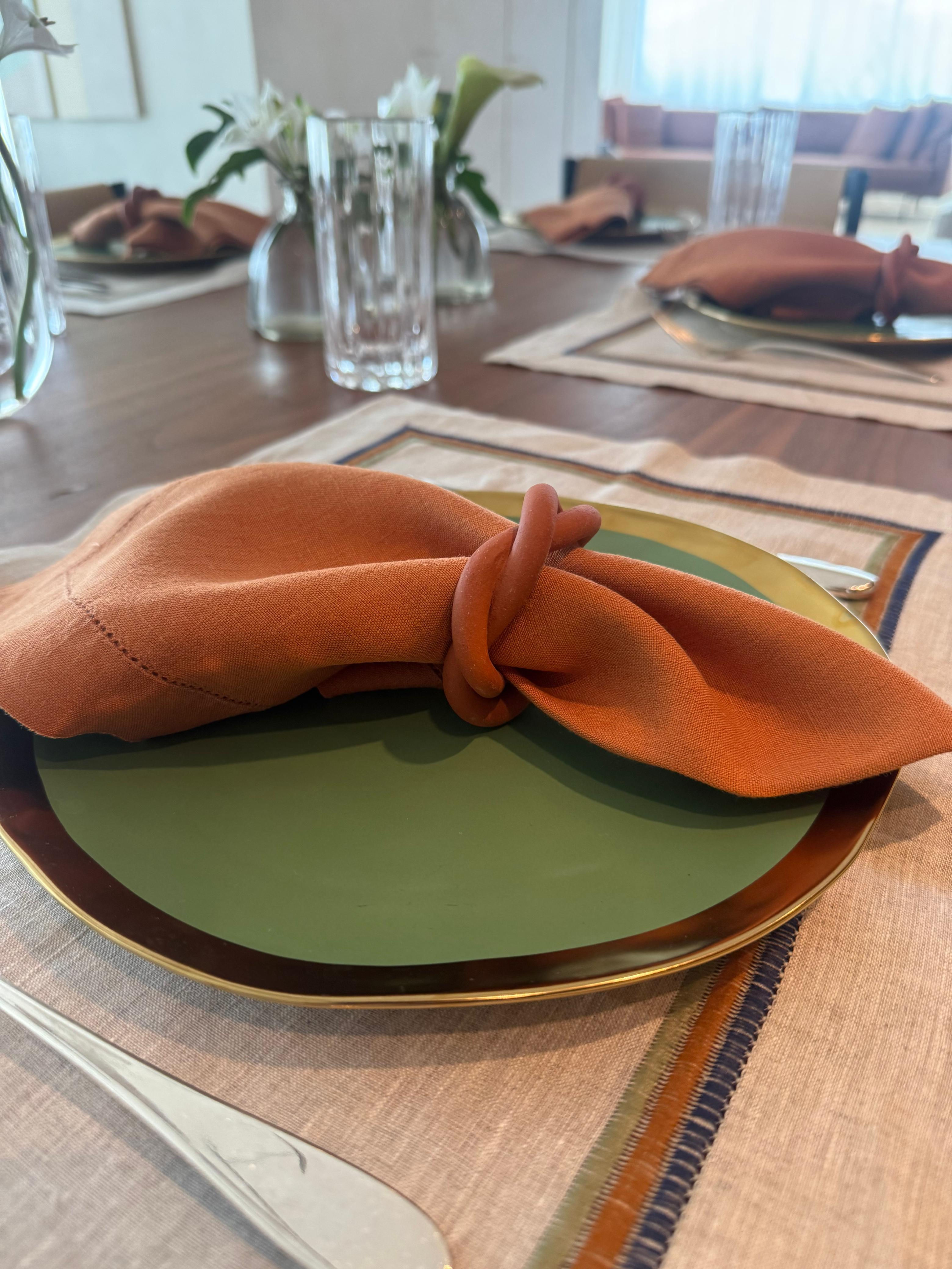 Guardanapo Cambraia Terracota