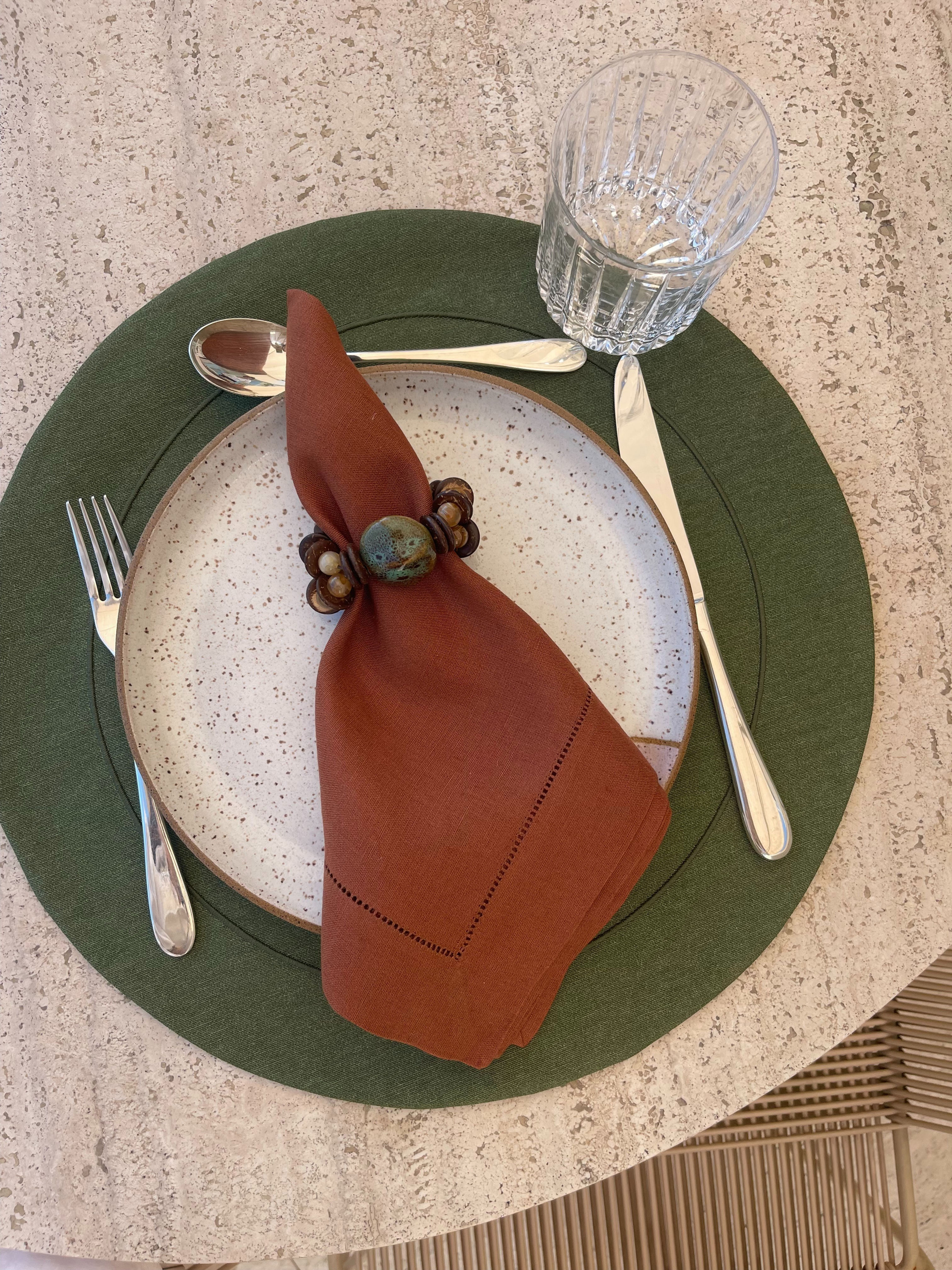 Jogo Americano Acqua Block Verde Oliva