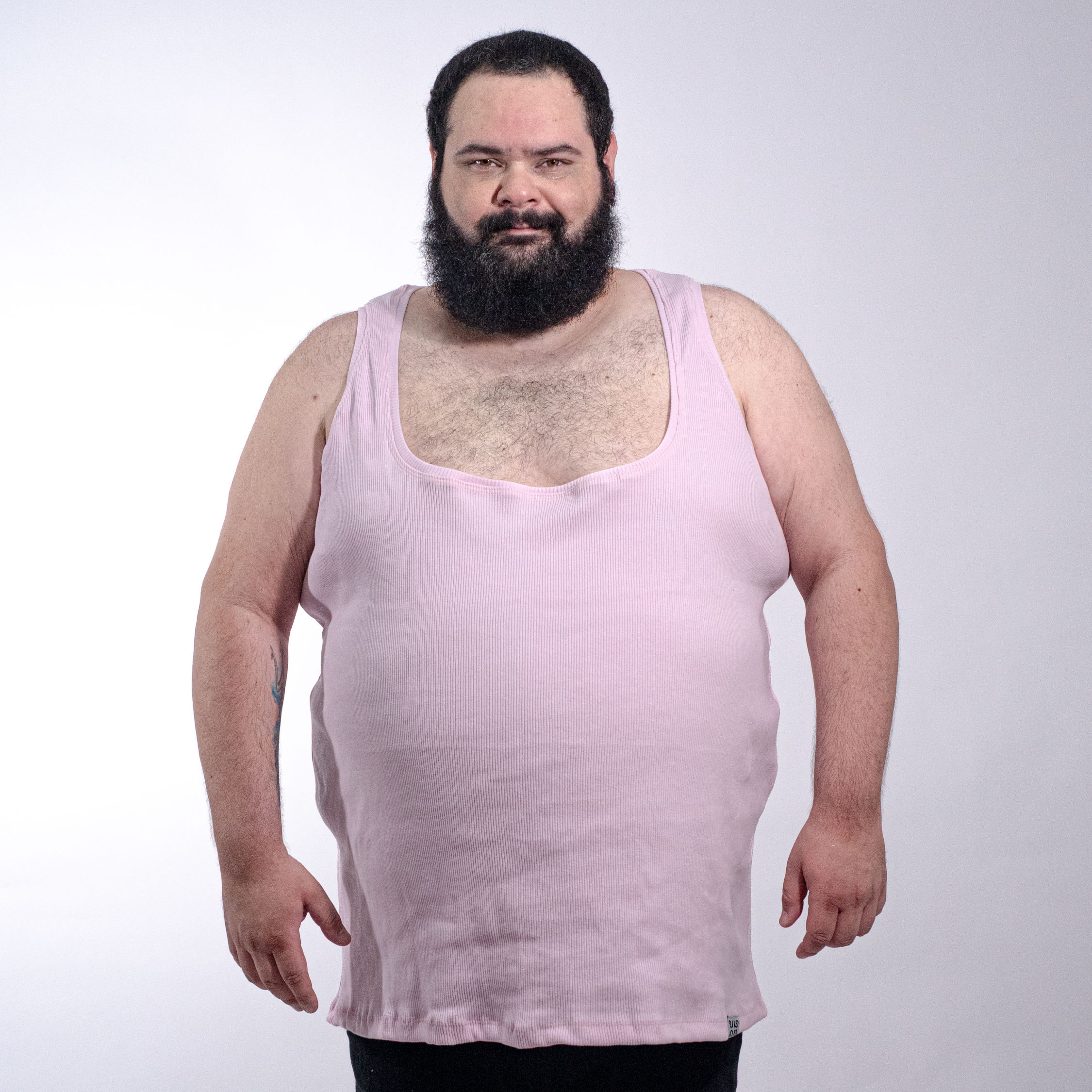 Regata Canelada Rosa Bebê