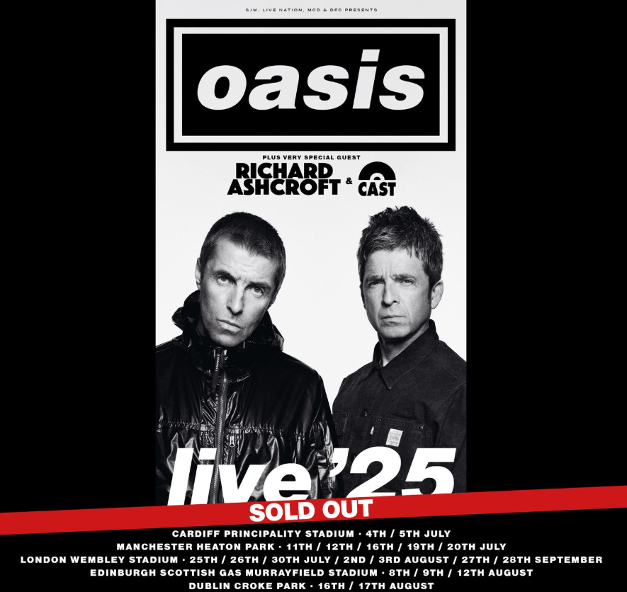 Oasis announce support acts for 2025 reunion tour