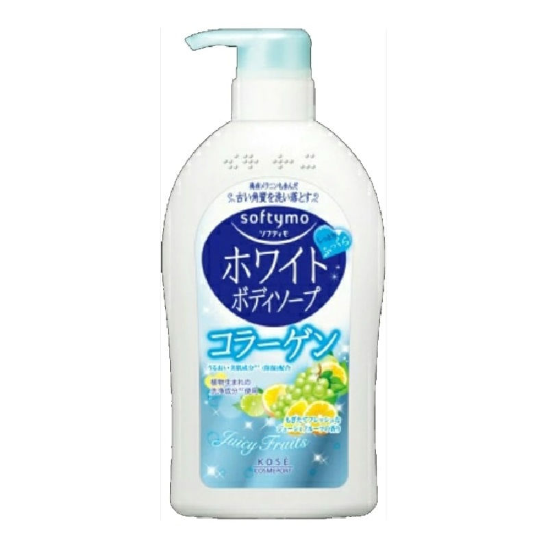 日本KOSE高丝 Softymo 胶原蛋白美肌沐浴露 600ml Cosmeport Softymo White Collagen Body Soap