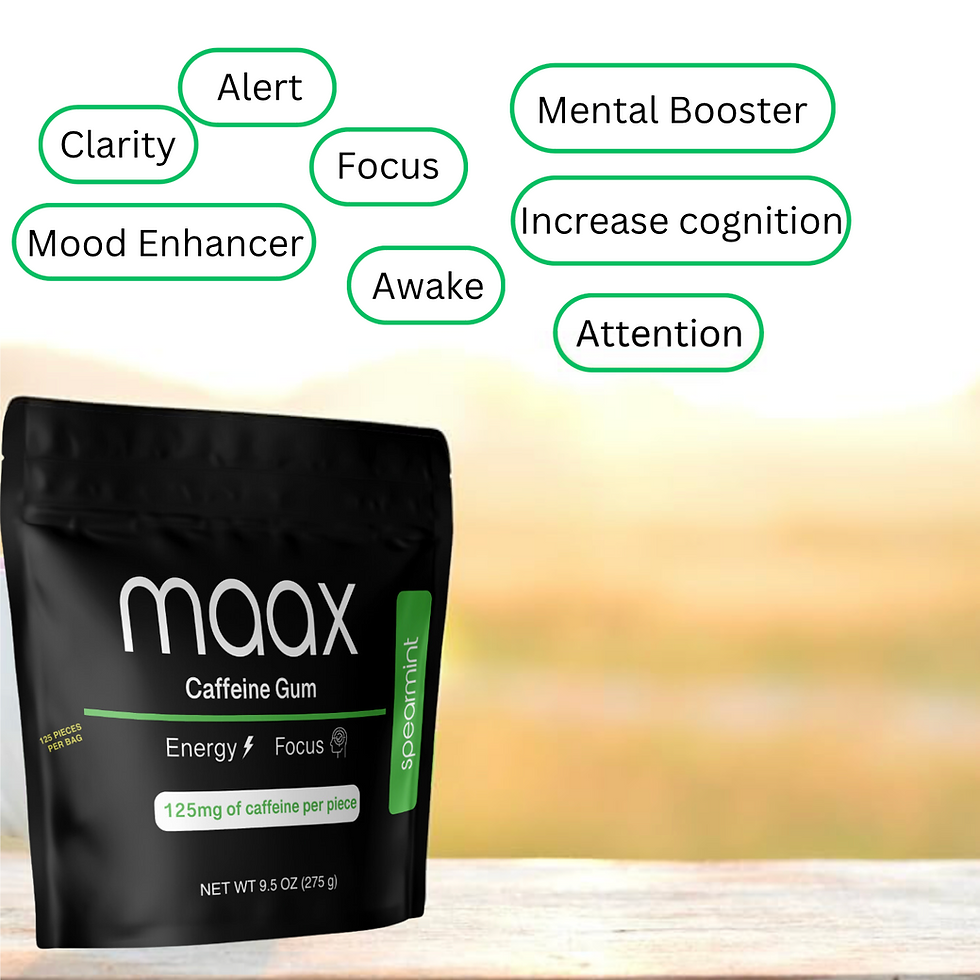 Thumbnail: caffeine gum, energy gum, mental clarity, pre workout, cognitive enhancement, caffeine, sports nutrition, athlete, neurogum