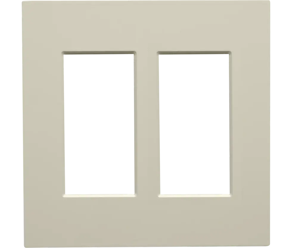 Control4® Contemporary 2 Gang Essential Faceplate - Light Almond