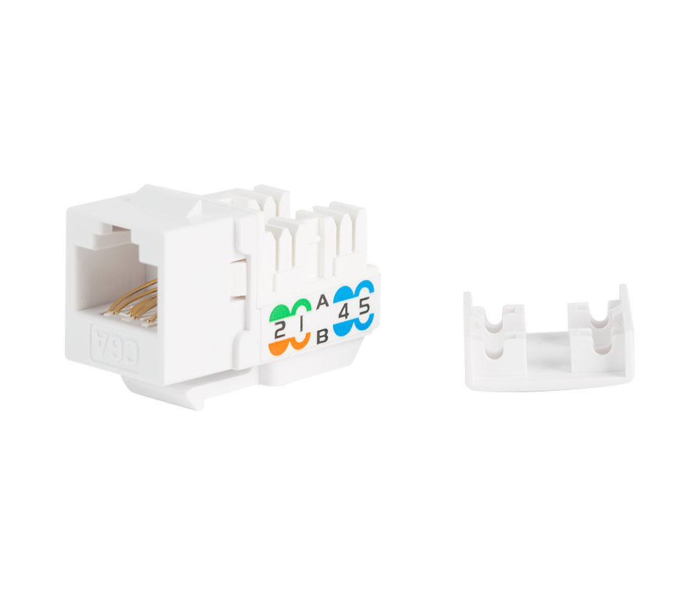 Thumbnail: Wirepath™ Cat6a RJ45 UTP Keystone Insert - 90 Degree – White
