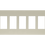 Thumbnail: Control4® Contemporary 5 Gang Faceplate - Light Almond
