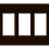 Thumbnail: Control4® Contemporary 3 Gang Faceplate - Brown