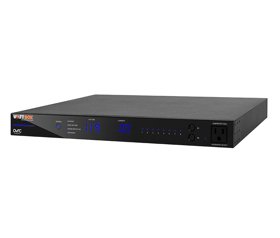 Thumbnail: WattBox® 1U Integrated Faceplate IP Power Conditioner | 8 Individually Metered a