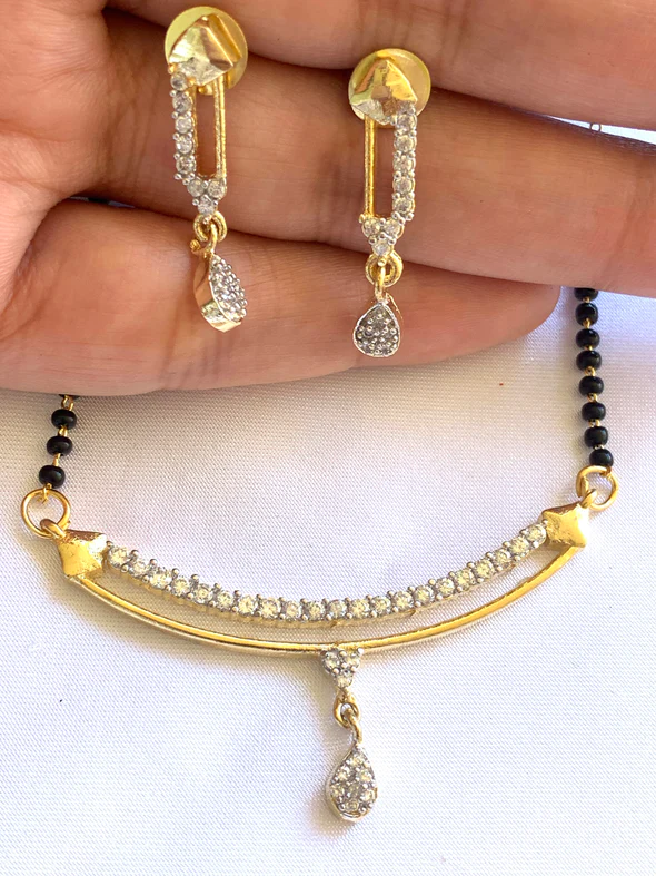 Diamond mangalsutra cheap chain design