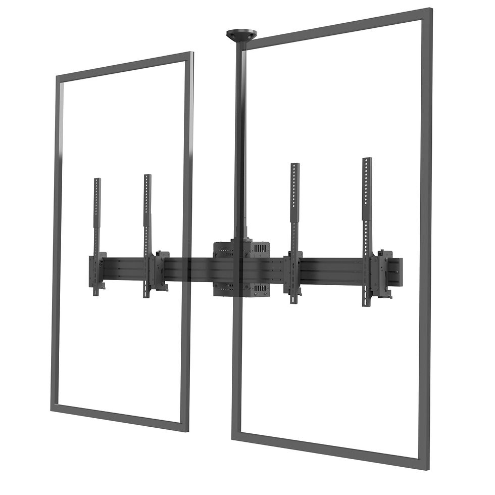 Thumbnail: Strong® Carbon Series 2x Single Sided Portrait Ceiling Mount - Large - 40"-80"