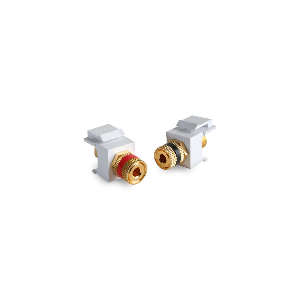 Wirepath™ Gold-Plated Speaker Binding Post Keystone Insert - Pair