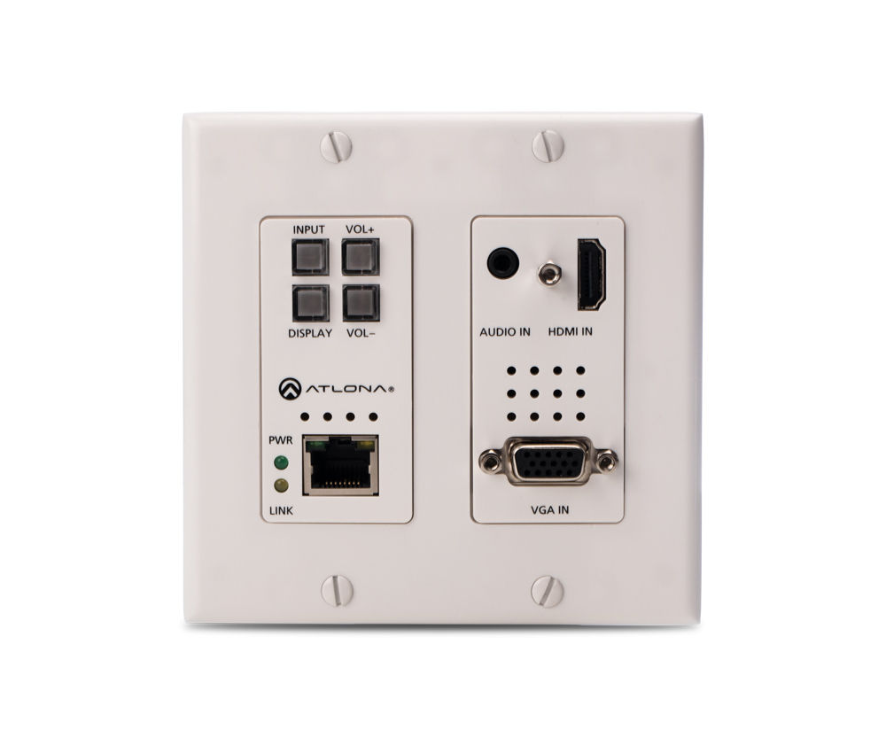 Atlona® Conferencing Wallplate Switcher for HDMI and VGA with Ethernet-Enabled H
