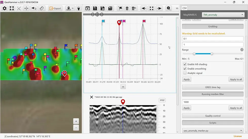 Thumbnail: GeoHammer Pro data processing software