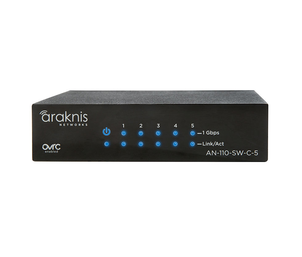 Thumbnail: Araknis Networks® 110 Series Unmanaged+ Gigabit Switch | 5 Rear Ports