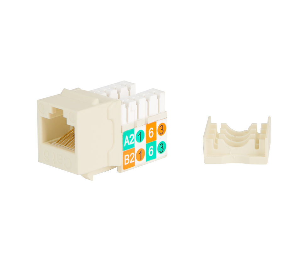 Thumbnail: Wirepath™ Cat 6 RJ45 UTP Keystone Insert - 90 Degree (Ivory)