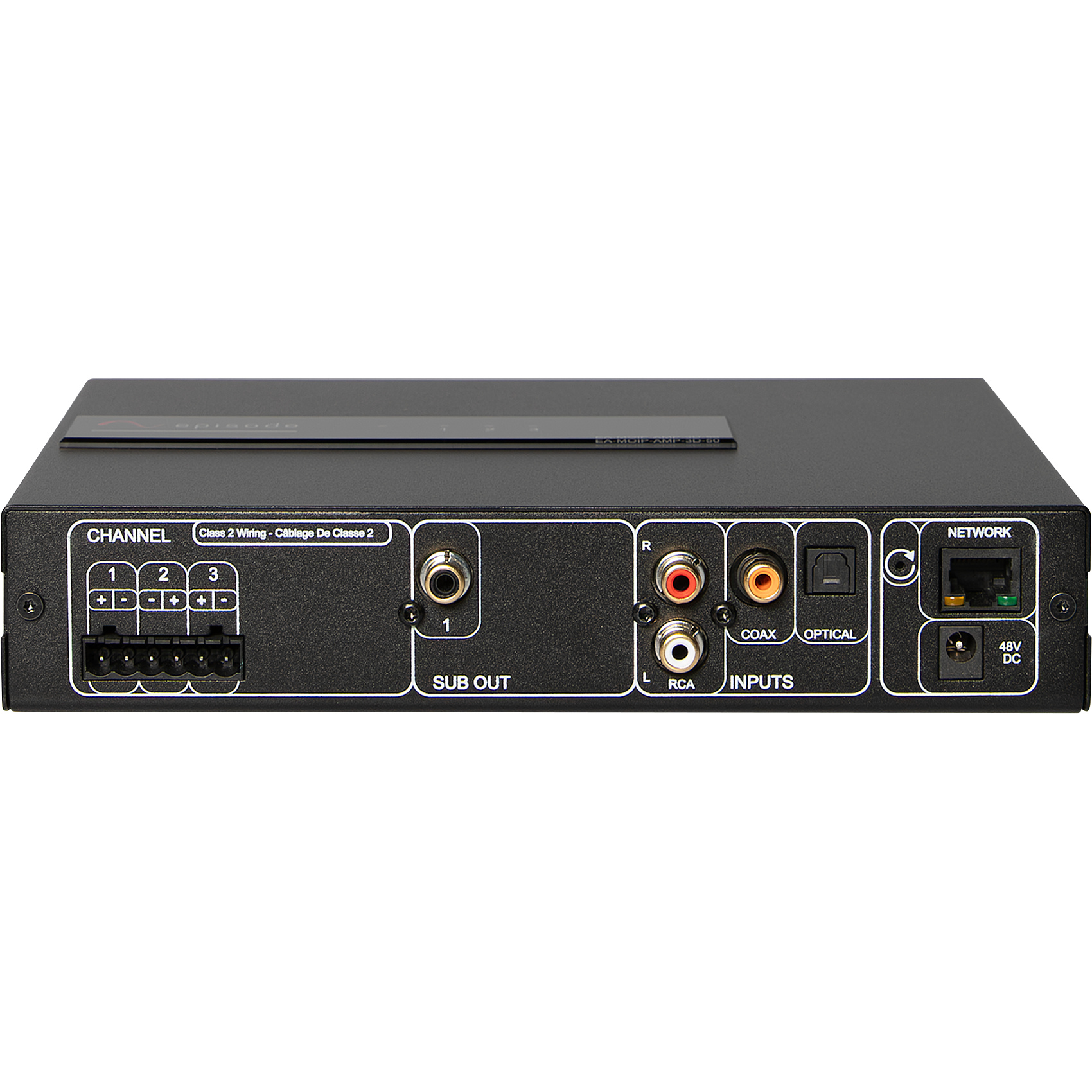 Episode 3-Channel/1-Zone 50W POE++ Amplifier DSP-Configurable with MoIP Streamin