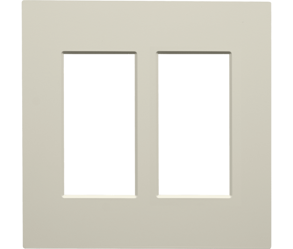 Control4® Contemporary 2 Gang Essential Faceplate - Biscuit