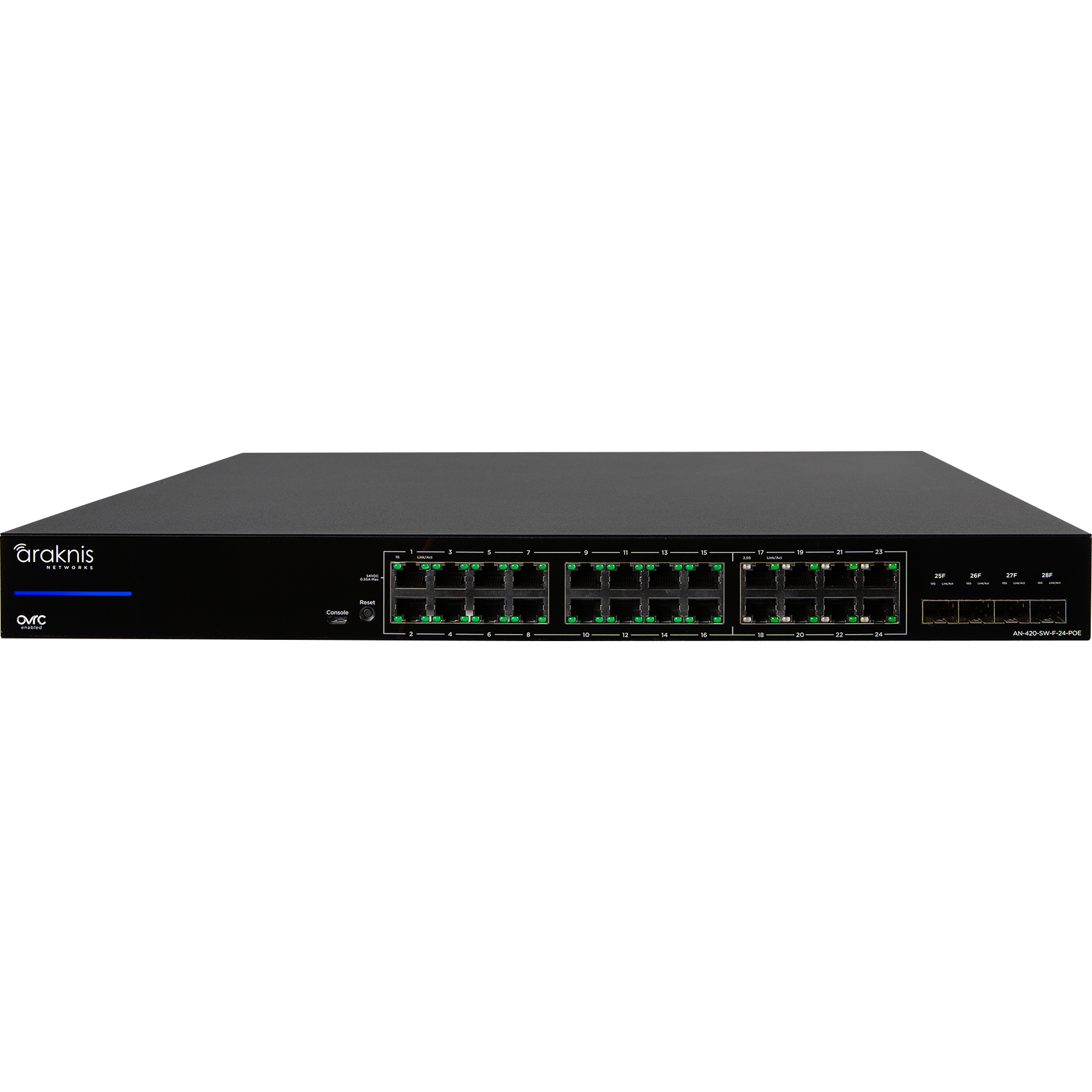 Araknis 420 Series PoE+ Network Switch - 16 or 24 Port - 24 | Front