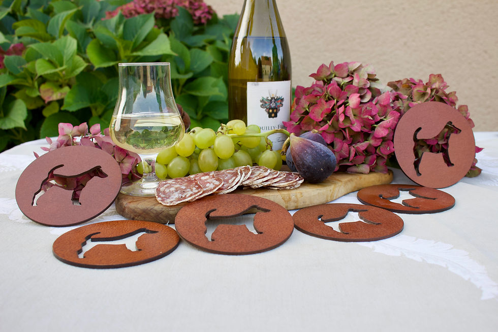 Miniature : Sous-verres Fox Poil Lisse