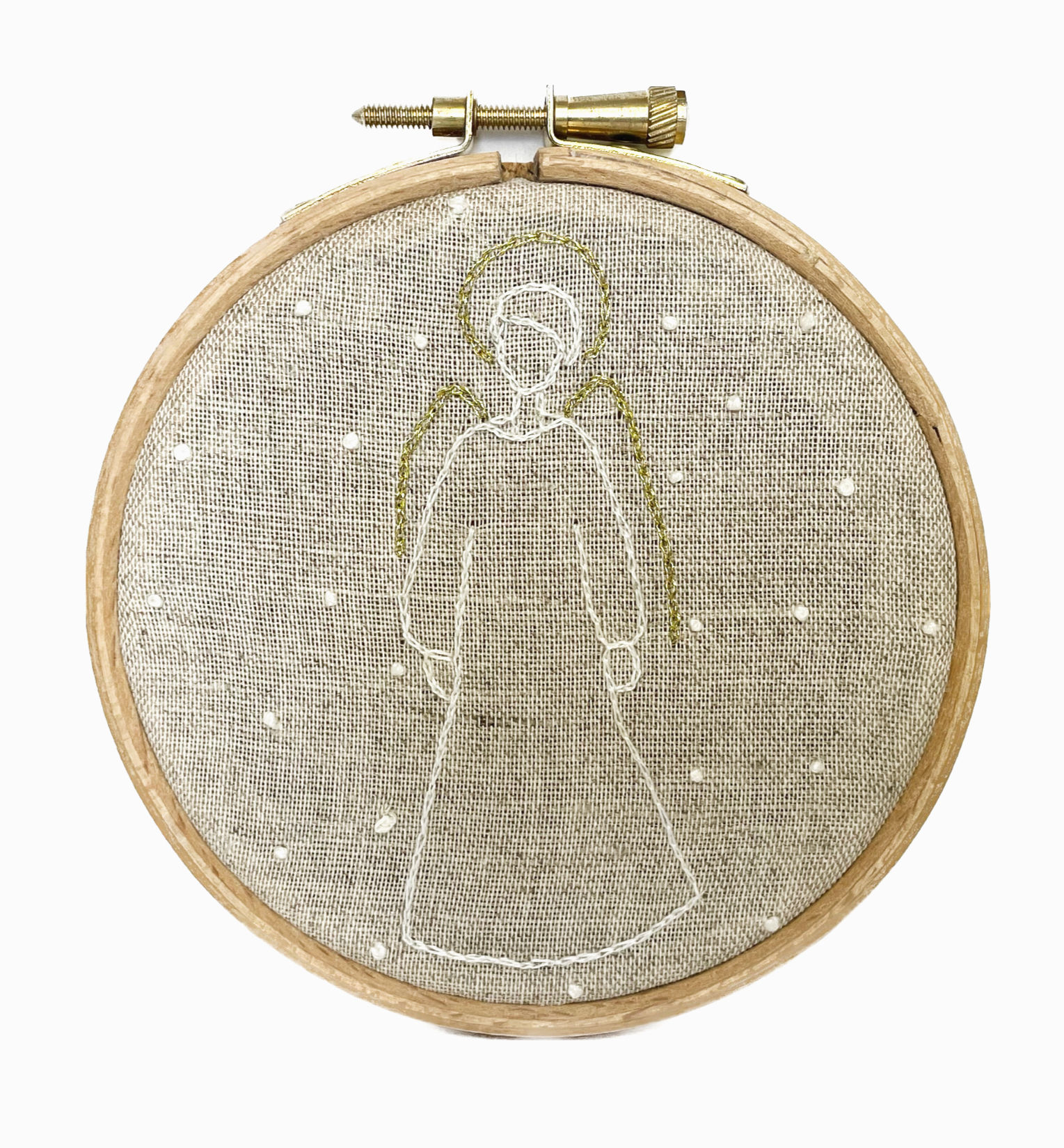 TAMBOUR BRODÉ - Ange gardien