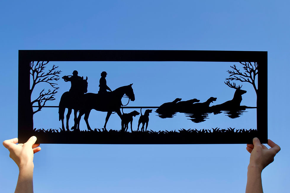 Miniature : CADRE RECTANGLE - La chasse au cerf