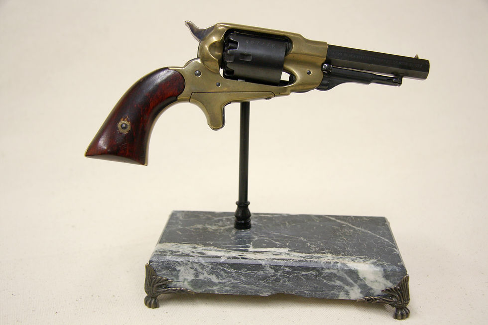 Thumbnail: Revolver Stand - Black Marble Base with unique veining