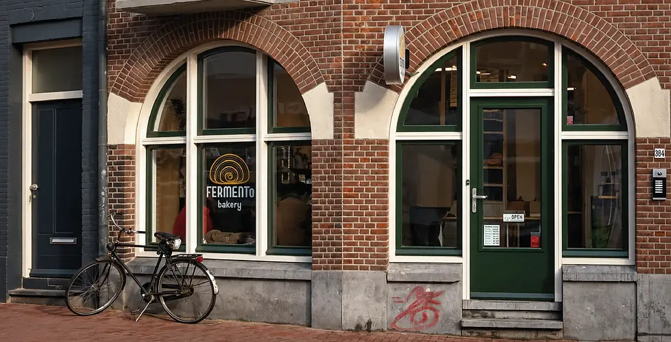 Fermento Bakery storefront on Kinkerstraat in Amsterdam West