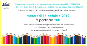 Assemblée générale mardi 16 octobre à partir de 20h